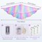 Stuffed Animal Net Hammock Kids Toy Storage with LED Light Plush Toy Organizer Corner Hanging Stuffed Animal Holder For Nursery Kids Girls Room Decor